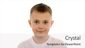  Presentation with medical evaluation of 5 years old boy - PPT layouts enhanced with smiling boy of eight years background and a lemonade colored foreground