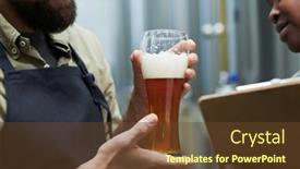  Presentation with brewery - Theme enhanced with smiling-brewery-manager-discussing-quality background and a  colored foreground