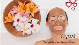  Presentation with steel heat treatment camshaft - PPT layouts having smiling brunette getting a mud background and a coral colored foreground