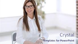  Presentation with woman office desk - 