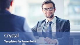  Presentation with smiling kids at summer camp - Cool new slide deck with smiling businessman looking at camera backdrop and a ocean colored foreground