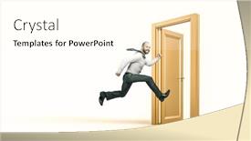  Presentation with gold - Amazing presentation design having smiling-businessman-runs-and-enters backdrop and a cream colored foreground