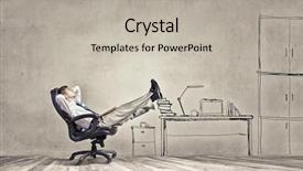  Presentation with smiling paramedic sitting in ambulance - Colorful PPT layouts enhanced with smiling businessman sitting in chair backdrop and a light gray colored foreground