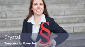  Presentation with notary - Presentation consisting of smiling-businesswoman-holding-red-paragraph background and a  colored foreground