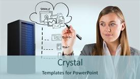  Presentation with writing pen - Beautiful presentation featuring doodle blog hand drawn - smiling businesswoman writing with pen backdrop and a light blue colored foreground