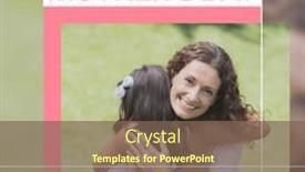  Presentation with sacrifice - Presentation theme enhanced with smiling-caucasian-woman-embracing-daughter background and a  colored foreground