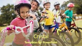  Presentation with kids room children smile - Beautiful theme featuring smiling children posing in raw backdrop and a coral colored foreground