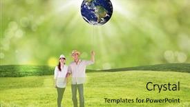  Presentation with mocktails and cocktail both - Beautiful presentation theme featuring smiling couple both wearing hats backdrop and a  colored foreground