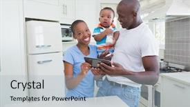  Presentation with using digital tablet - Presentation design enhanced with  background and a  colored foreground