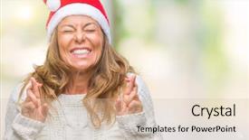  Presentation with hope - Audience pleasing presentation theme consisting of smiling crossing fingers with hope backdrop and a  colored foreground