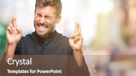  Presentation with christian - Beautiful presentation theme featuring young catholic christian priest man backdrop and a tawny brown colored foreground