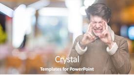  Presentation with winter - Beautiful slide set featuring smiling crossing fingers with hope backdrop and a  colored foreground