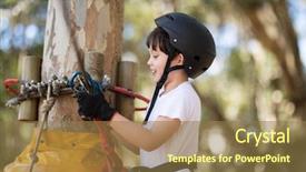  Presentation with cute - Audience pleasing theme consisting of smiling cute boy enjoying zip backdrop and a coral colored foreground