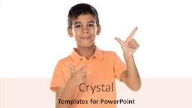  Presentation with cute - Slide deck consisting of smiling-cute-little-boy-standing background and a coral colored foreground