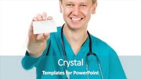  Presentation with doctor taking care of baby - Colorful PPT layouts enhanced with happy family with estate agent on stairs on light background backdrop and a light gray colored foreground