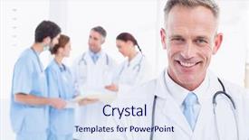  Presentation with smiling kids at summer camp - Cool new presentation design with smiling doctor looking at camera backdrop and a sky blue colored foreground