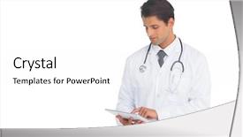  Presentation with tablet - PPT layouts with sacred heart of jesus background and a ocean colored foreground