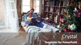  Presentation with fairy - Beautiful slide deck featuring smiling-father-and-daughter-enjoying backdrop and a tawny brown colored foreground