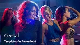  Presentation with holidays - Slide deck featuring party holidays celebration nightlife background and a navy blue colored foreground