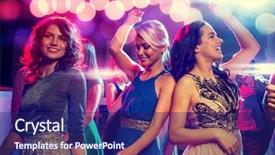  Presentation with holidays - Audience pleasing theme consisting of free dance - party holidays celebration nightlife backdrop and a navy blue colored foreground