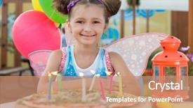  Presentation with fairy - Slide deck having adorable school age girl wearing background and a coral colored foreground