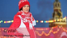  Presentation with rink - Beautiful theme featuring bosco - smiling girl in red backdrop and a coral colored foreground