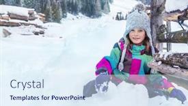  Presentation with deep - Beautiful slides featuring smiling-girl-sitting-in-deep backdrop and a sky blue colored foreground