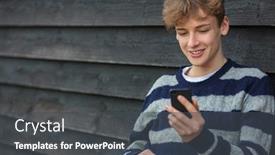  Presentation with cell wall - Slides having smiling-happy-male-boy-teenager background and a dark gray colored foreground