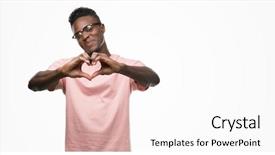  Presentation with for african american women heart disease - PPT theme having smiling in love showing heart background and a white colored foreground