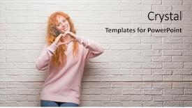  Presentation with love heart - Colorful PPT theme enhanced with smiling in love showing heart backdrop and a  colored foreground