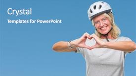  Presentation with cycle safety - PPT theme consisting of smiling in love showing heart background and a  colored foreground