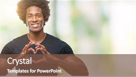  Presentation with american heart - Amazing theme having smiling in love showing heart backdrop and a tawny brown colored foreground