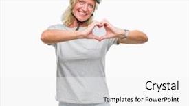  Presentation with love heart - Slides enhanced with smiling in love showing heart background and a  colored foreground