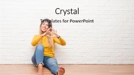  Presentation with white brick wall - Slide deck with smiling in love showing heart background and a sky blue colored foreground