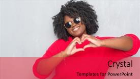  Presentation with american heart - Amazing theme having smiling in love showing heart backdrop and a red colored foreground