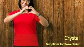 Presentation with for african american women heart disease - Slide deck with smiling in love showing heart background and a tawny brown colored foreground