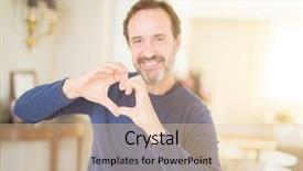  Presentation with hands heart - Slide deck featuring smiling in love showing heart background and a lemonade colored foreground