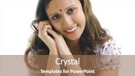  Presentation with portrait of indian macaque monkey - Beautiful slide deck featuring smiling isolated on white background backdrop and a coral colored foreground