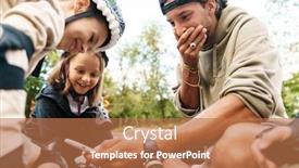  Presentation with ramp - Cool new presentation theme with smiling-kids-wearing-safety-gear backdrop and a coral colored foreground