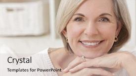  Presentation with elegant - Slides with smiling lady - portrait of an attractive elegant background and a lemonade colored foreground