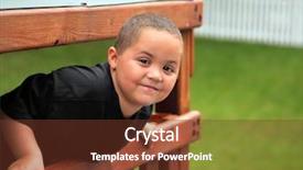  Presentation with latino - Colorful theme enhanced with smiling latino boy portrait outdoors backdrop and a tawny brown colored foreground