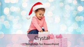  Presentation with african american baby - Presentation design with smiling little african american baby background and a lemonade colored foreground