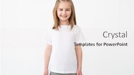  Presentation with blank - Presentation featuring smiling-little-girl-posing background and a white colored foreground