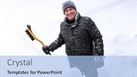  Presentation with windshield - Cool new PPT layouts with smiling-man-scraping-windshield backdrop and a light blue colored foreground