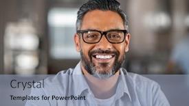  Presentation with entrepreneur - Colorful presentation design enhanced with smiling-mature-indian-man-wearing backdrop and a light blue colored foreground