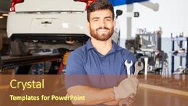  Presentation with lift - Slides featuring smiling-mechanic-in-front background and a red colored foreground