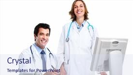  Presentation with doctor in hospital health insurance related icons healthcare person saving medical - Theme having smiling medical doctor group health background and a  colored foreground