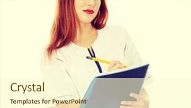  Presentation with teamwork nurse doctor - Presentation consisting of smiling medical doctor or nurse background and a  colored foreground