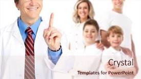  Presentation with medical smiling doctor - Slide deck consisting of smiling medical family doctor man background and a lemonade colored foreground