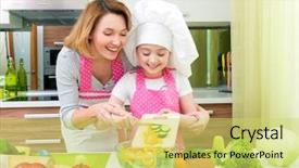  Presentation with cooking cartoon - Cool new PPT theme with charity - santa claus holding money backdrop and a light blue colored foreground